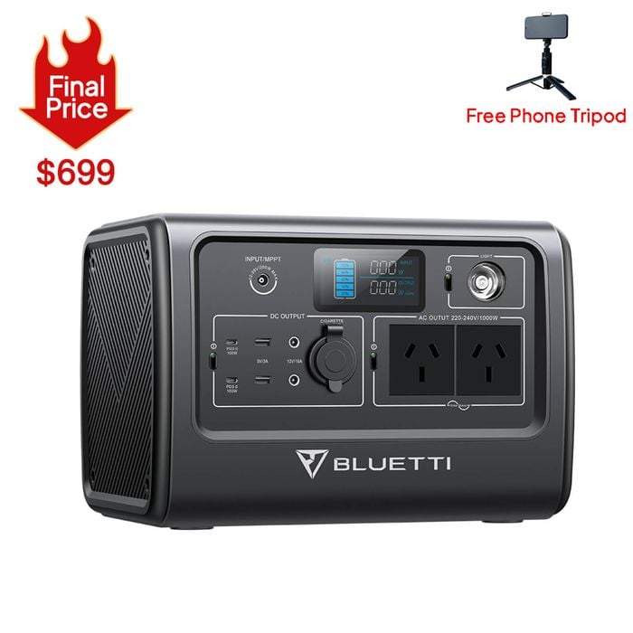 BLUETTI EB70  1000W Portable Power Station, 716Wh Capacity,