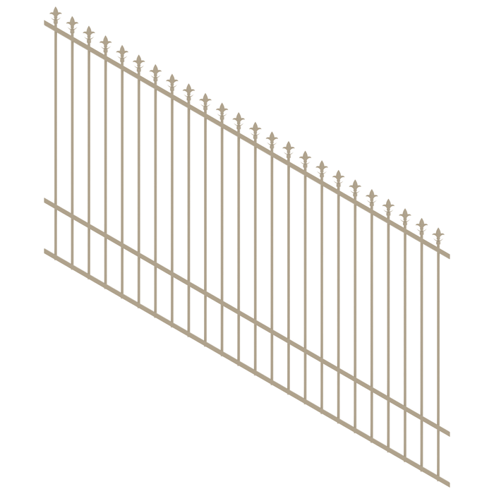 ProtectorAl 1201-2400W x 1500H Paperbark Spear Top Pool Fence Panel Raked 16-30º