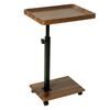 Levede C Table Sofa Table Adjustable Rolling Swivel Tray Living Room Walnut