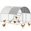 Advwin Large Metal Chicken Coop + Chicken Roosting Perch