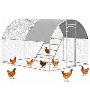 Advwin Large Metal Chicken Coop + Chicken Roosting Perch