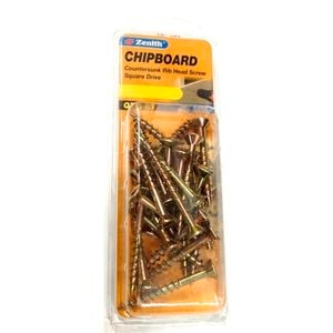 Zenith Chipboard CSK Head  8g x 50mm 25pk Gold Passivate Screw