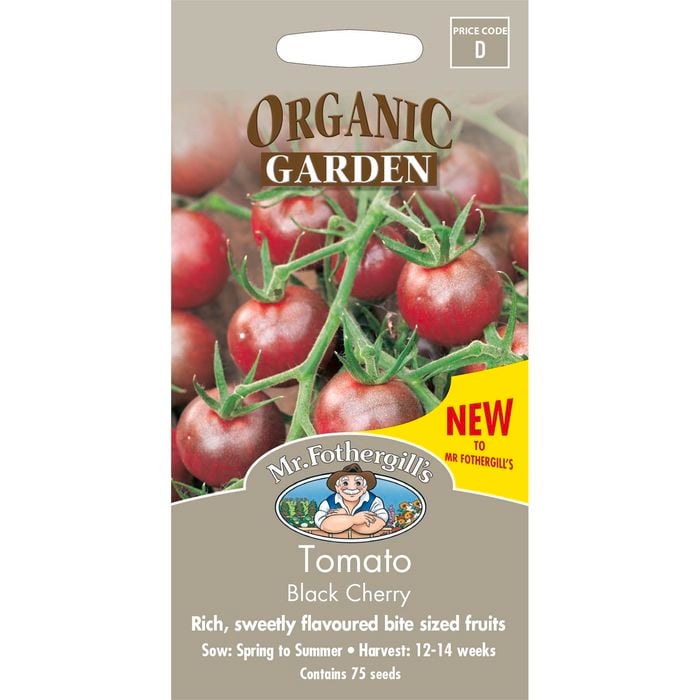 Mr Fothergill's Tomato Black Cherry Organic Seeds