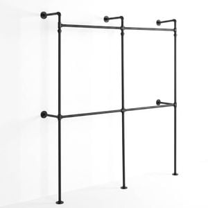 Artiss Industrial Pipe Clothing Rack Garment Clothes Display Stand Wall Mounted