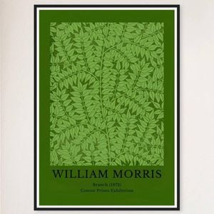Galrie William Morris Cotton Prints Exhibition Branch 1872 -Timeless Art for Home Decor, Black Frame, A3 30 x 42cm (12 x 16inch)