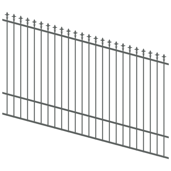 ProtectorAl 1201-2400W x 1500H Monument Spear Top Pool Fence Panel Raked Up to 15º