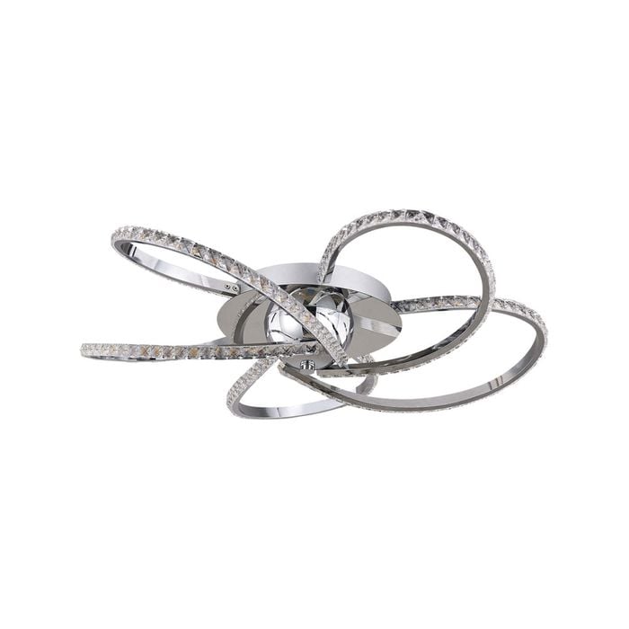 Lexi Lighting Irie Dimmable 5 Lights LED Ceiling Light - Chrome 58 cm