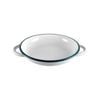 Urban Style Enamelware 24cm Ragout Plate w/ Blue Rim - White