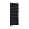 Large 28-Pocket Over-the-Door Shoe Organizer for Closet - Black