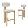 Hilda Dining Stools Pair (Set of Two) Cream and Oak