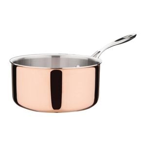 Vogue Saucepan Copper Tri-wall 200mm Professional Kitchen Cookware