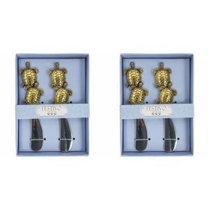2x 2pc LVD Spreader Gold Turtle Home Kitchen Serveware/Tableware