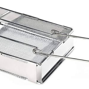 Wildtrak 29cm Stainless Steel Folding Gauze Toaster - Silver