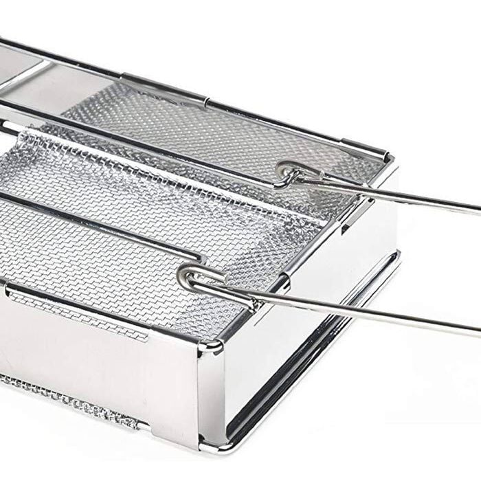 Wildtrak 29cm Stainless Steel Folding Gauze Toaster - Silver