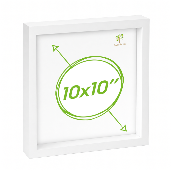 Nicola Spring 3d Box Photo Frame - 10" X 10" - White