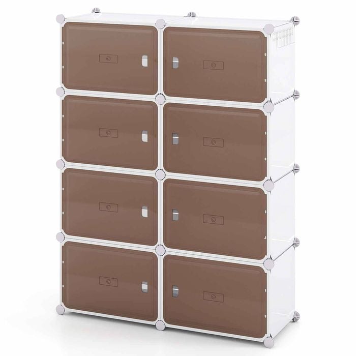 Costway Shoe Rack 8Tier Shoe Storage Cabinet Shelf Closet Organizer