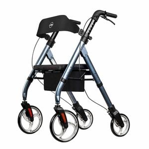 Tall & Strong Heavy-Duty Rollator Walker, Bariatric Mobility Aid - Midnight