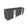 Build-A-Shed 1.2 x 6.0 x 2.0m Skillion Dual Single Hinged Side Doors Shed - Grey