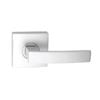 Schlage Satin Pearl Valor Series Angular Square Rose Passage Lever Set 