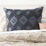 Park Avenue Medallion Cotton Vintage Washed Blue European Pillowcase