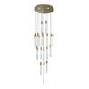 Eli & Co. Lighting Aroha 30-Head Crystal Spiral Staircase Chandelier – 3CCT LED Foyer Light