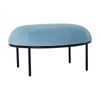Modern Furniture VAMOS Oval Footstool/ Ottoman 80cm - Jade & Black