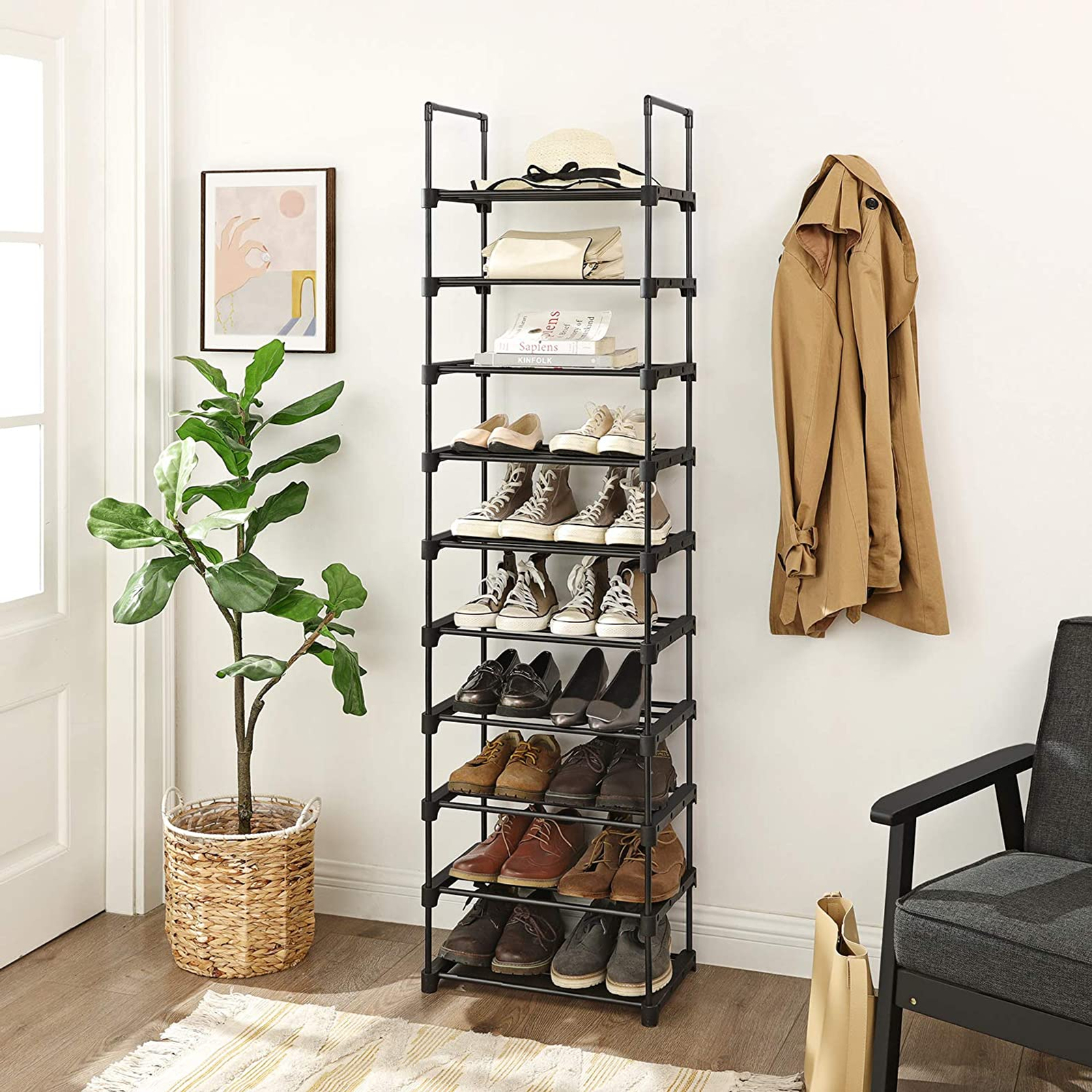 10 tier shoe rack bunnings sale