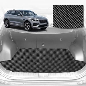 6D Diamond Car Boot Mat for Jaguar F-PACE X7612016-Current-Cargo Mat-Black-Outback GT