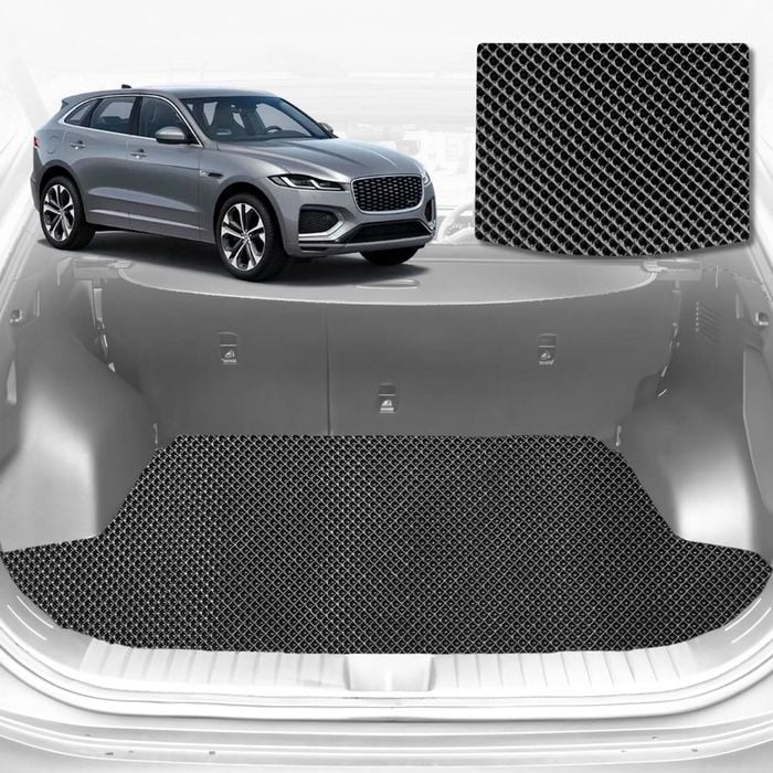 6D Diamond Car Boot Mat for Jaguar F-PACE X7612016-Current-Cargo Mat-Black-Outback GT