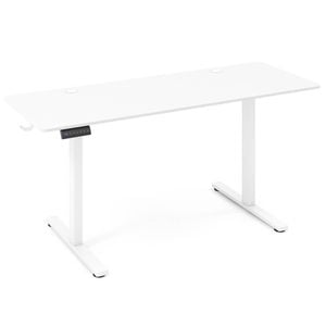 Costway 1.6m Adjustable Electric Sit Stand Desk W/control Panel Office Table White