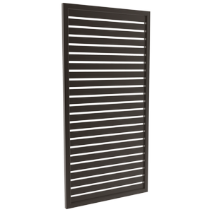 ProtectorAl 300-1000W X 1001-2000H Satin Black Aluminium Welded Slat Panel Horizontal 18mm Gap - Black