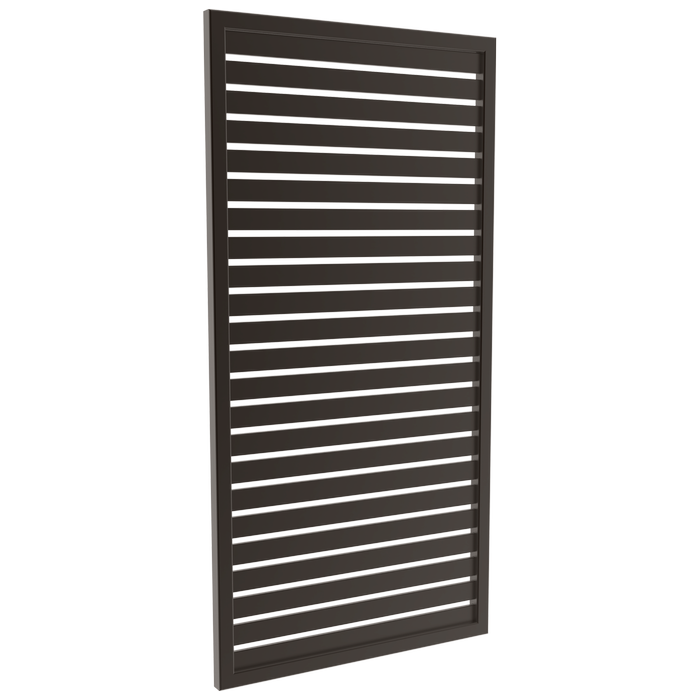 ProtectorAl 300-1000W X 1001-2000H Satin Black Aluminium Welded Slat Panel Horizontal 18mm Gap - Black