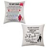 Catzon 2 Pcs Linen Throw Pillow Covers for Dear Dad Birthday Gifts for Father-Set 9