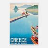 Galrie Corfu Greece Vintage Travel Poster: Stunning Artwork of Idyllic Island Artwork, Poster Only, A4 21 x 30cm (8 x 12inch)