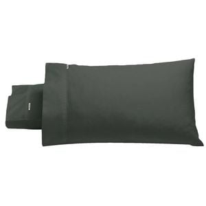 Bianca Pair of 500TC Cotton Sateen Standard Pillowcases Charcoal