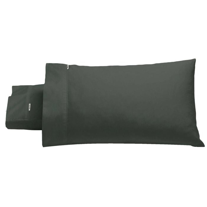 Bianca Pair of 500TC Cotton Sateen Standard Pillowcases Charcoal