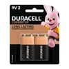 Duracell Coppertop Alkaline 9V Battery 2 Pack