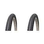2PK AirPro City Style Bicycle Tyre Replacement 24x1.50'' Black