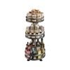 SOGA 3 Tier Steel Black Round Rotating Multi-Function Kitchen Organiser