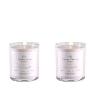 Set of 2 - 180g Perfumed Hand Poured Candle - Olive Leaves