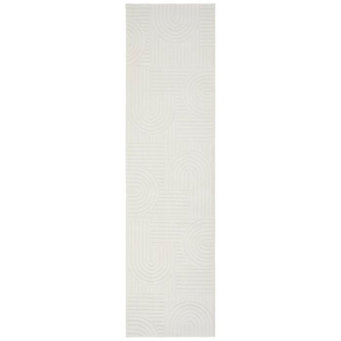 The Rug Connection Arch Dior White 300x80cm - Medium Runner Pet Friendly Indoor Rug
