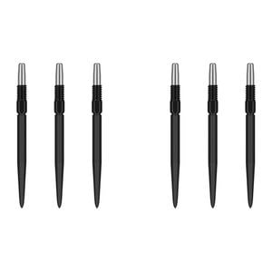 6pc Target 26mm Swiss Nano Point Replacement Spare For Dart Sp Barrels Black