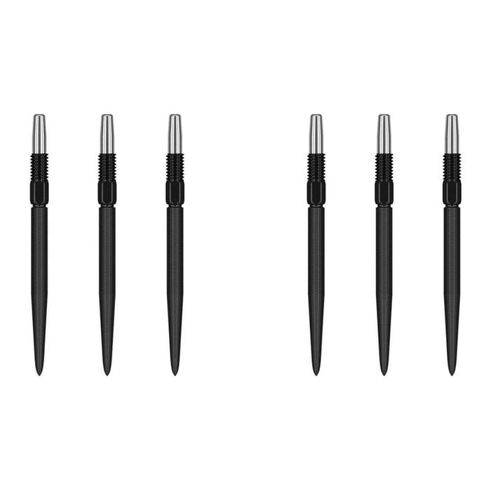 6pc Target 26mm Swiss Nano Point Replacement Spare For Dart Sp Barrels Black