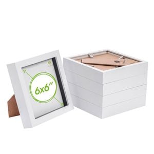 Nicola Spring Box Picture Glass Photo Frame, Standing & Hanging - For 6x6" (15x15cm) Photos - Pack Of 5