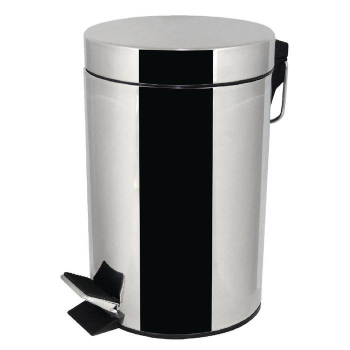 Mitre Stainless Steel Pedal Bin 3L Stainless Steel 270(h) x 165mm