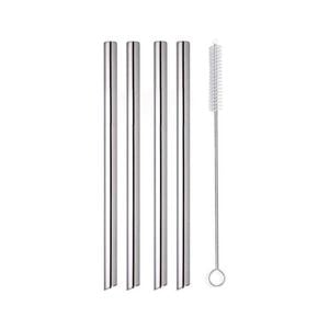 Set Of 4 Stainless Steel Bubble Tea Straws Joie