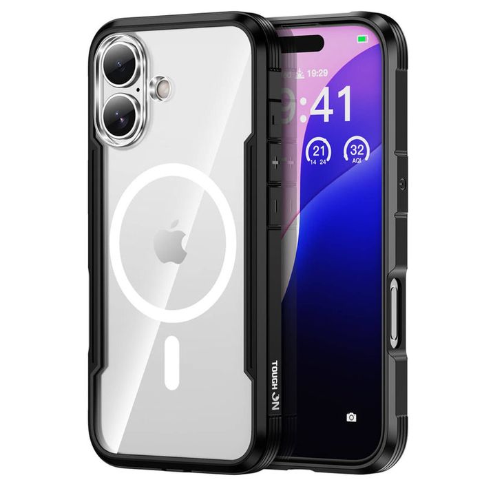 Tough On for iPhone 17 Iron Shield Case with MagSafe - Black