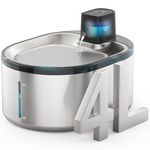 Advwin 4L Automatic Pet Water Fountain Stainless Steel Cat Water Fountain