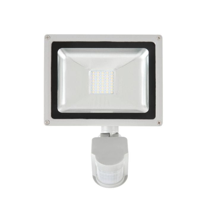 Brilliant 20w Grey Ranger III DIY LED Floodlight with Sensor Bunnings Australia