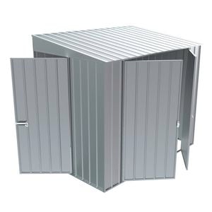 Build-a-Shed 1.5 x 2.3 x 2.0m Skillion Double Hinged Side Door Shed - Zinc